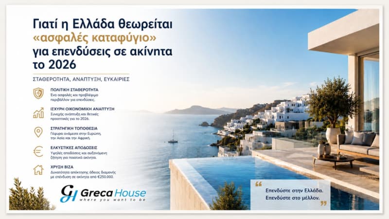 Γιατί η Ελλάδα Αποτελεί «Ασφαλές Καταφύγιο» για Επενδύσεις σε Ακίνητα